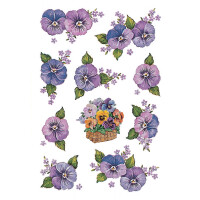 HERMA Sticker DECOR "Veilchengestecke", beglimmert