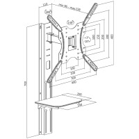 LogiLink TV-Wandhalterung mit Ablage, für 81,28 -...