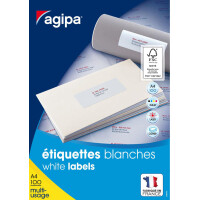 agipa Universal-Etiketten, 63,5 x 38,1 mm, weiß