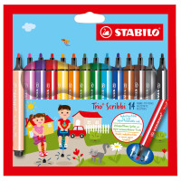 STABILO Fasermaler Trio Scribbi, 8er Kartonetui