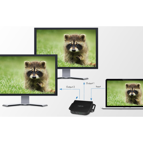 LogiLink Ultra Slim 4K Pro HMDI Splitter, Montagehalterung