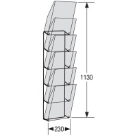 kerkmann Wand-Prospekthalter concept, DIN A4 hoch, 6...