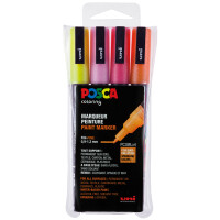 POSCA Pigmentmarker PC3ML Glitter, 4er Etui, farbig sortiert
