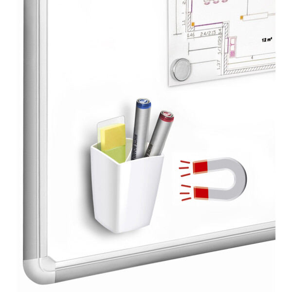 CEP Stifteköcher GLOSS, magnetisch, 2 Fächer, anis-grün