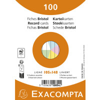 EXACOMPTA Karteikarten, DIN A6, liniert, azurblau