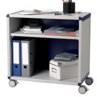 PAPERFLOW Rollwagen, 1 Fach, grau anthrazit