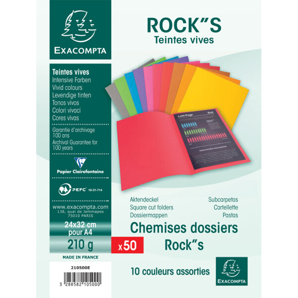EXACOMPTA Aktendeckel ROCKS, DIN A4, fuchsia