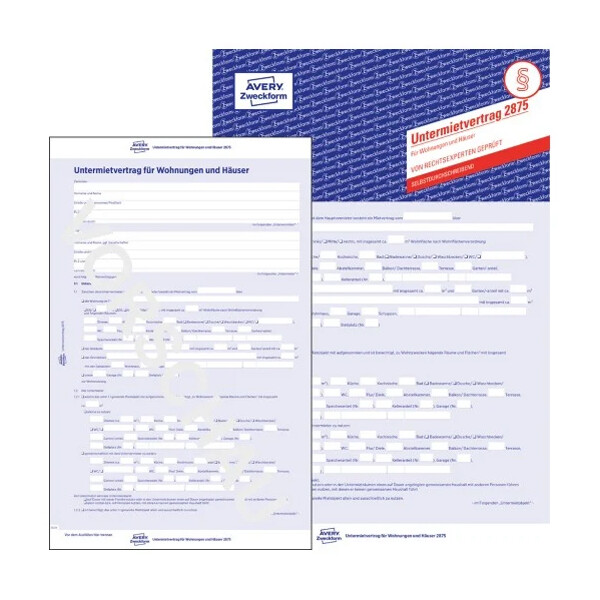 AVERY Zweckform Vordruck "Einheitsmietvertrag", SD, A4
