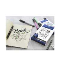 FABER-CASTELL Tuschestift PITT artist pen, 4er Etui Metallic