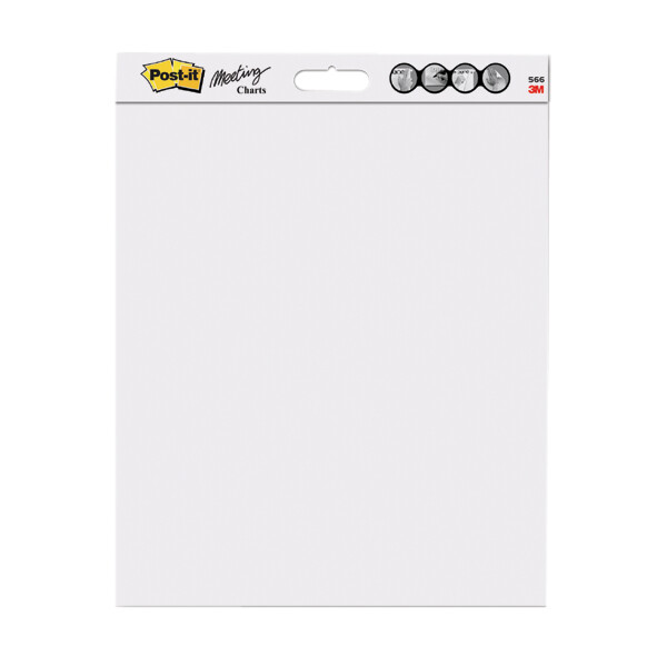 Post-it Meeting Chart Block "Wall Pad", 508 x 584 mm, weiß