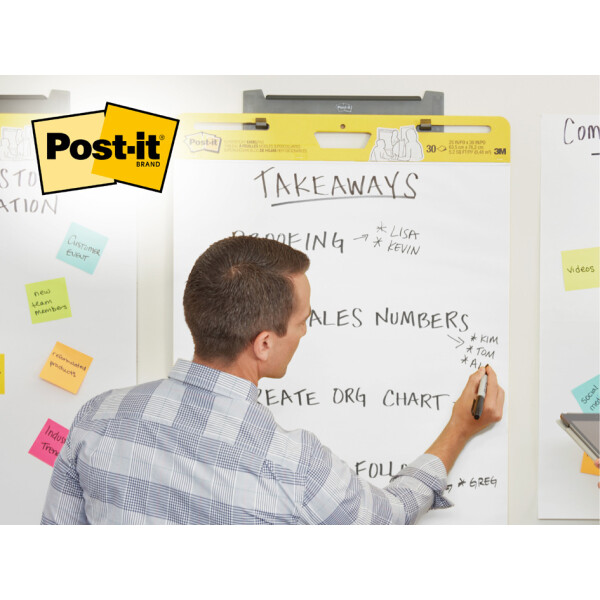 Post-it Meeting Chart Block "Wall Pad", 508 x 584 mm, weiß