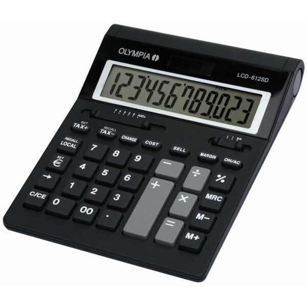 OLYMPIA Tischrechner LCD-612SD, 12-stelliges LCD-Display