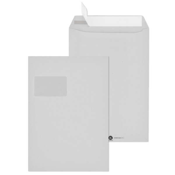 MAILmedia Versandtasche C4, Recycling grau, ohne Fenster