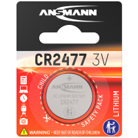 ANSMANN Lithium Knopfzelle CR2477, 3 Volt, 1er Blister