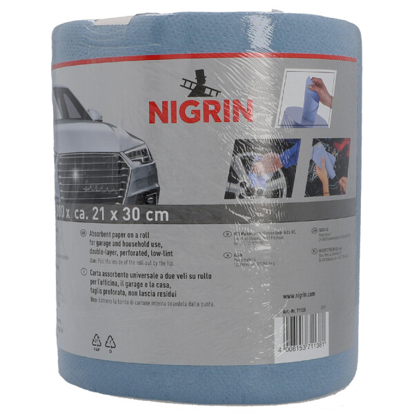 NIGRIN Putzrolle, 2-lagig, blau