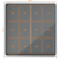 nobo Schaukasten Premium Plus, Filz-Rückwand, 27 x...