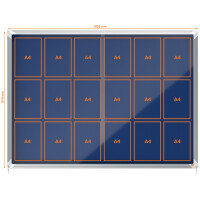 nobo Schaukasten Premium Plus, Filz-Rückwand, 27 x DIN A4