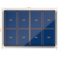 nobo Schaukasten Premium Plus, Filz-Rückwand, 27 x DIN A4