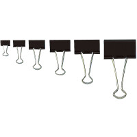 WEDO Foldback-Klammer, (B)19 mm, Klemmweite 7 mm, schwarz