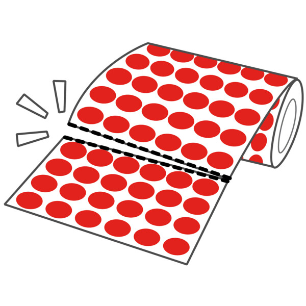 APLI Kids Sticker Creative "Rund", auf Rolle, gelb