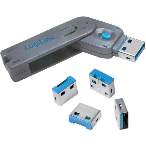 LogiLink USB Sicherheitsschloss, 1 Schlüssel 1 Schloss