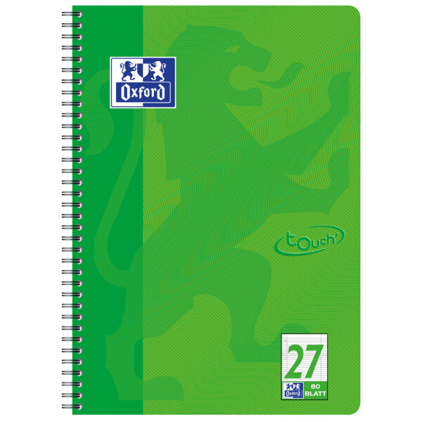 Oxford Collegeblock Touch, A4+, kariert, 80 Blatt, meerblau