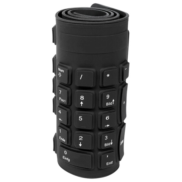 LogiLink Flexible Silikon-Tastatur, kabelgebunden, weiß