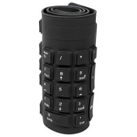 LogiLink Flexible Silikon-Tastatur, kabelgebunden, weiß