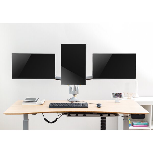 LogiLink Dreifach-Monitorarm, Arml&auml;nge: 762 mm, silber
