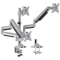 LogiLink Dreifach-Monitorarm, aus Aluminium, silber