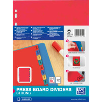 Oxford Karton-Register, blanko, DIN A4, marmoriert,12-teilig