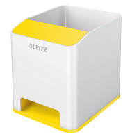 LEITZ Sound Stifteköcher WOW Duo Colour, 2 Fächer, schwarz