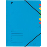 LEITZ Ordnungsmappe, DIN A4, Karton, 7 Fächer, grün