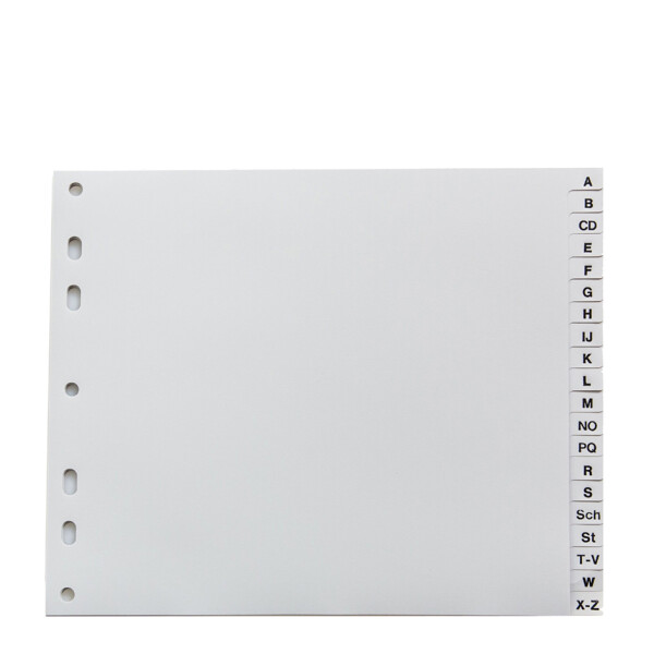 proOFFICE Kunststoff-Register, A-Z, A4, überbreit, 20-teilig