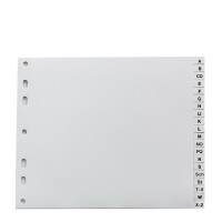 proOFFICE Kunststoff-Register, A-Z, A4, überbreit,...