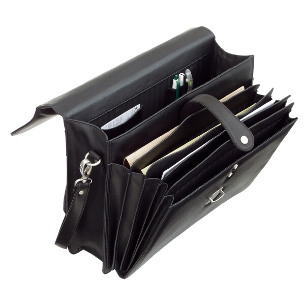 Alassio Aktentasche "FORTE", Lederimitat, schwarz