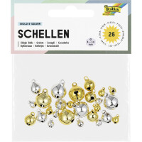 folia Metallglöckchen, 3 Größen sortiert,...