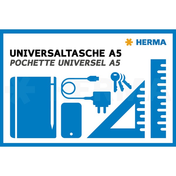 HERMA Rei&szlig;verschlusstasche "Mesh Bags", DIN A4, rot