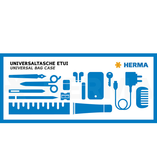 HERMA Rei&szlig;verschlusstasche "Mesh Bags", DIN A4, rot
