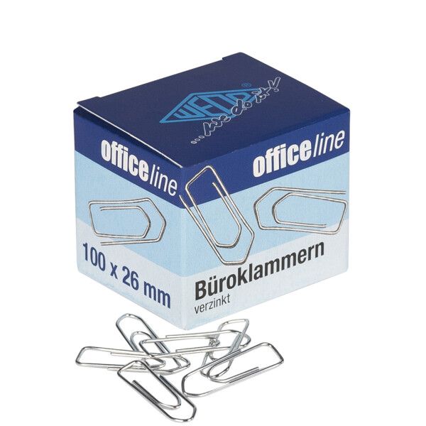 WEDO Büroklammern, glanzverzinkt, 26 mm, Kleinpackung