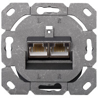 DIGITUS Aufputzdose Kat.5e, Klasse D, 2 x RJ45, geschirmt