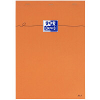 Oxford Notizblock, DIN A4, kariert, 80 Blatt, grau