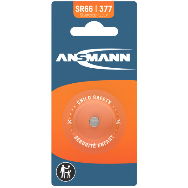 ANSMANN Silber-Oxid Uhrenzelle, SR1154 (SR44), 1,55 Volt