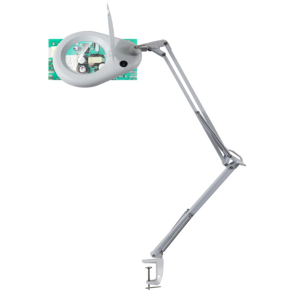UNiLUX LED-Lupenleuchte ZOOM, mit Tischklemme, weiß