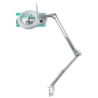 UNiLUX LED-Lupenleuchte ZOOM, mit Tischklemme, weiß