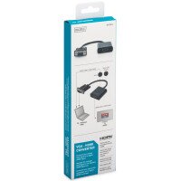 DIGITUS VGA - HDMI + Audio Konverter, schwarz