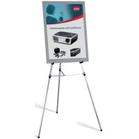 nobo Teleskop-Aufsteller für Tafel, weißalumimium