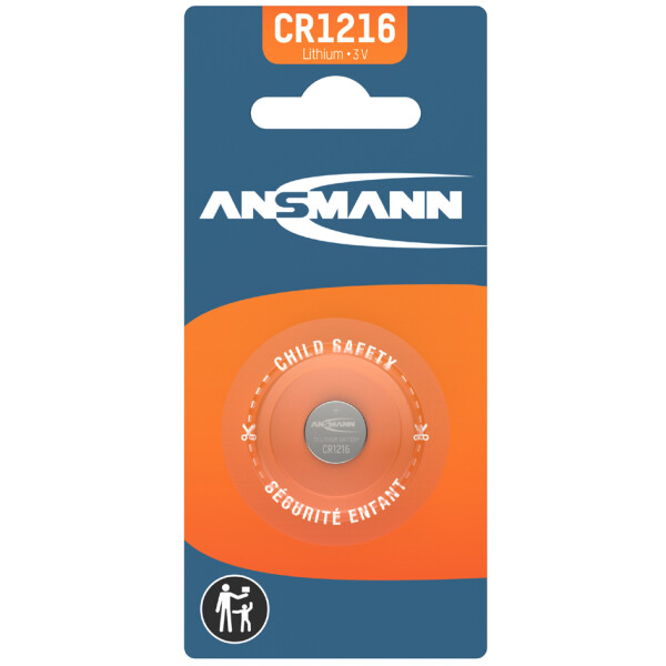 ANSMANN Lithium Knopfzelle "CR2016", 3,0 Volt, 1er-Blister