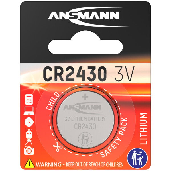 ANSMANN Lithium Knopfzelle "CR2016", 3,0 Volt, 1er-Blister