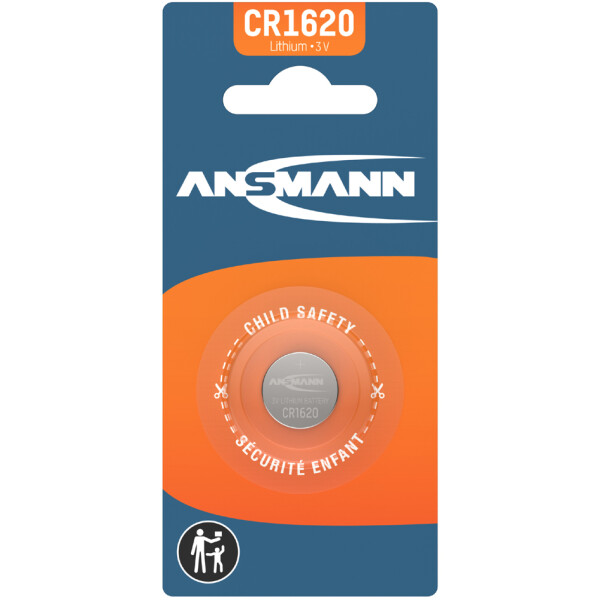 ANSMANN Lithium Knopfzelle "CR2016", 3,0 Volt, 1er-Blister